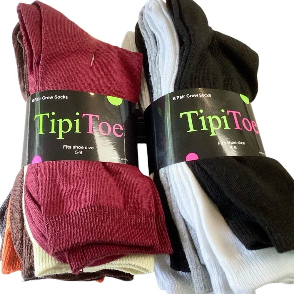🌸12 Pair Ladies Crew Socks